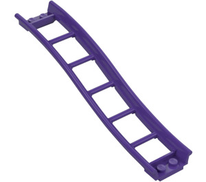 LEGO Dark Purple Rail 2 x 16 x 3 Bow Inverted with 3.2 Shaft (34738)