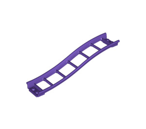 LEGO Dark Purple Rail 2 x 16 x 3 Bow Inverted with 3.2 Shaft (34738)