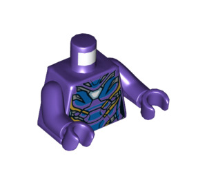 LEGO Mørke lilla Rescue med Dark Lilla Rustning Minifig Torso (973 / 76382)