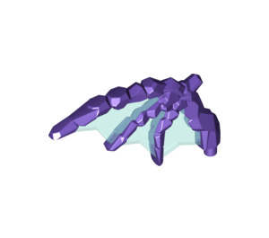 LEGO Dark Purple Rocky Wing with Transparent Light Blue Membranes (28373)