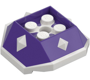 LEGO Violet Foncé Shell avec Blanc Bas et Pointes (67931)