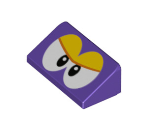 LEGO Dark Purple Slope 1 x 2 (31°) with Scuttlebug Eyes (79556 / 85984)