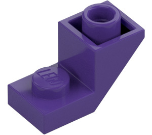 LEGO Morado oscuro Con pendiente 1 x 2 (45°) Invertido con Placa (2310)