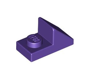 LEGO Dark Purple Slope 1 x 2 (45°) with Plate (15672 / 92946)