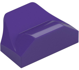 LEGO Viola scuro Pendenza 1 x 2 x 0.7 Curvo con Fin (47458 / 81300)