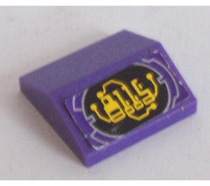 LEGO Dark Purple Slope 2 x 2 (25°) Double with '8115' Sticker (3300)