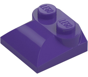 LEGO Violet Foncé Pente 2 x 2 Incurvé avec extrémité incurvée (47457)