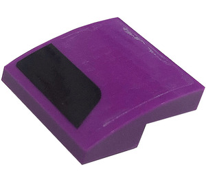 LEGO Dark Purple Slope 2 x 2 Curved with Line (Right) Sticker (15068)
