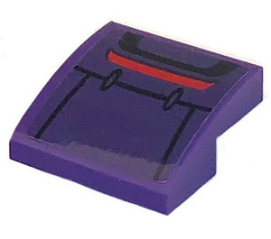 LEGO Dark Purple Slope 2 x 2 Curved with Zurg Shoulder Sticker (15068)