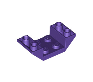 LEGO Donkerpaars Helling 2 x 4 (45°) Dubbele Omgekeerd met Open Midden (4871)