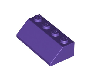 LEGO Violet foncé Pente 2 x 4 (45°) avec surface lisse (3037)
