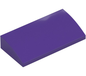 LEGO Morado oscuro Con pendiente 2 x 4 Curvo con tubos inferiores (88930)