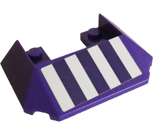 LEGO Dark Purple Slope 4 x 6 with Cutout with Vertical Stripes Sticker (13269)