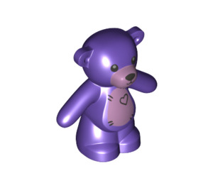 LEGO Dark Purple Teddy Bear with Heart (67122 / 67127)