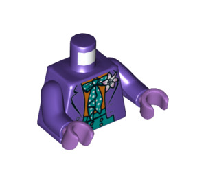 LEGO Mörklila The Joker med Mörk Turkos Väst och Dark Lila Fedora med Printed Ben Minifigur Kropp (973 / 76382)