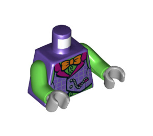 LEGO Tmavě fialová The Joker s Zelená Paže Minifigurka Trup (973 / 76382)