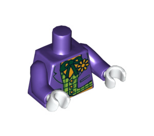 LEGO Dunkelviolett The Joker mit Lime Green Vest Torso (76382 / 88585)