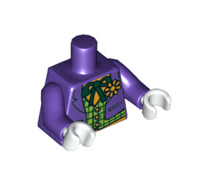 LEGO Tmavě fialová The Joker s Limetková Zelená Vesta Trup (76382 / 88585)