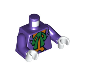 LEGO Donkerpaars The Joker met Korte benen Minifiguur Torso (973 / 76382)