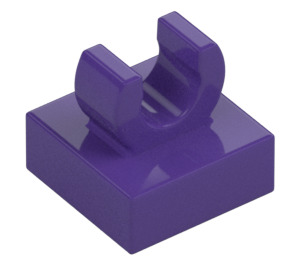 LEGO Dunkelviolett Fliese 1 x 1 mit Clip (Erhöhtes "C") (15712 / 44842)