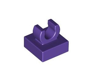 LEGO Dark Purple Tile 1 x 1 with Clip (Raised "C") (15712 / 44842)