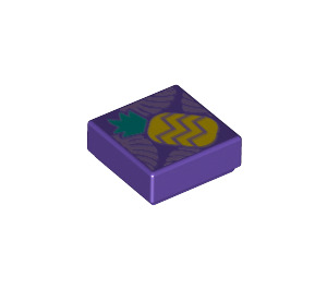 LEGO Violet foncé Tuile 1 x 1 avec Pineapple avec rainure (3070 / 82873)