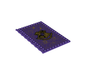 LEGO Morado oscuro Plana 10 x 16 con Espigas en Edges con Hogwarts Crest (69934 / 88659)