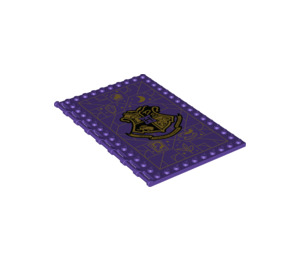 LEGO Dark Purple Tile 10 x 16 with Studs on Edges with Hogwarts Crest (69934 / 88659)