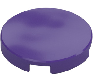 LEGO Violet Foncé Tuile 2 x 2 Rond avec porte-tenon inférieur (14769)