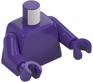 LEGO Viola scuro Busto con Braccia e Mani (73403 / 76382)