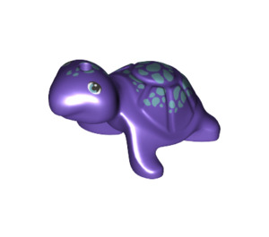 LEGO Dark Purple Turtle (Walking) with Blue scales (66590 / 66709)