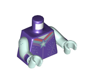 LEGO Dark Purple Unicorn DJ Minifig Torso (973 / 76382)