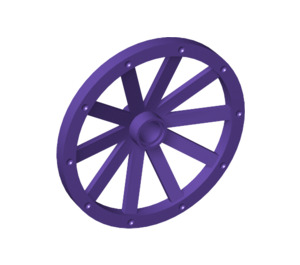 LEGO Dark Purple Wagon Wheel Ø43 x 3.2 with 10 Spokes (33211)