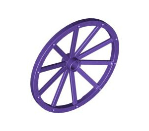 LEGO Dark Purple Wagon Wheel Ø56 x 3.2 with 10 Spokes (33212)