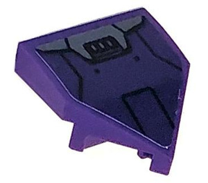 LEGO Dark Purple Wedge 2 x 2 x 0.7 with Point (45°) with Armor of Zurg Sticker (66956)