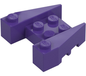 LEGO Violet Foncé Pièce de monnaie Brique 3 x 4 avec des encoches pour tenons (50373)