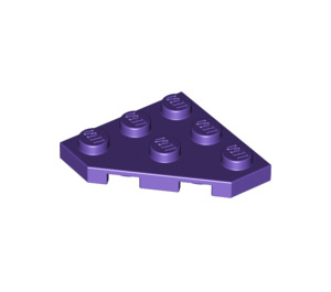 LEGO Violet foncé Coin assiette 3 x 3 Coin (2450)