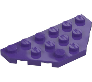 LEGO Tumma purppura Kiila Levy 3 x 6 jossa 45º Kulmat (2419 / 43127)