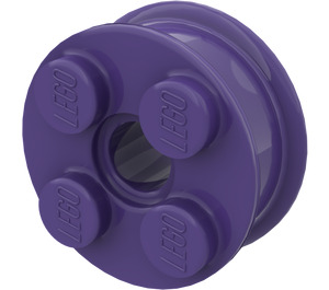 LEGO Dark Purple Wheel Rim 10 x 17.4 with 4 Studs and Technic Peghole (6248)