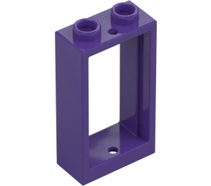 LEGO Viola scuro Telaio della finestra 1 x 2 x 3 senza Sill (3662 / 60593)