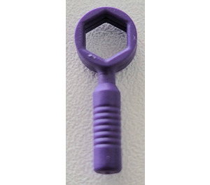 LEGO Morado oscuro Wrench con cerrado Final con 6 surcos en mango