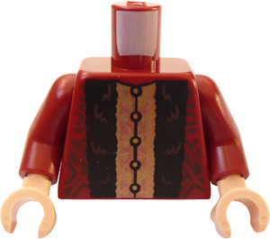 LEGO Ciemno czerwony Albus Dumbledore Minifigurka Tułów (973)