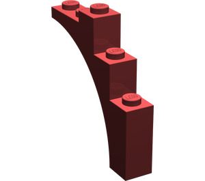 LEGO Dark Red Arch 1 x 5 x 4 Regular Bow, Unreinforced Underside (2339 / 14395)