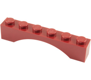 LEGO Mörkröd Båge 1 x 6 Kontinuerlig båge (3455)