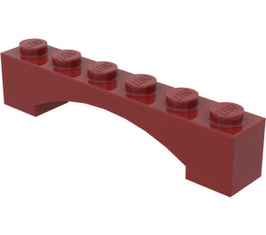 LEGO Dark Red Arch 1 x 6 Raised Bow (92950)