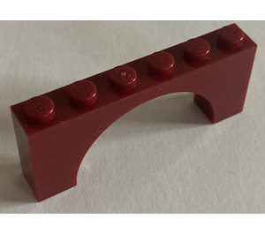 LEGO Rosso scuro Arco 1 x 6 x 2 Superficie superiore sottile senza rinforzo inferiore (12939)