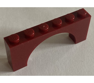 LEGO Dark Red Arch 1 x 6 x 2 Thin Top without Reinforced Underside (12939)