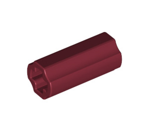 LEGO Dark Red Axle Connector (Smooth with 'x' Hole) (59443)