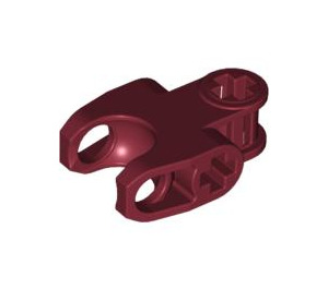 LEGO Dark Red Ball Connector with Perpendicular Axelholes and Flat Ends and Smooth Sides and Sharp Edges and Closed Axle Holes (60176)
