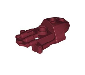 LEGO Donkerrood Bionicle 3 x 5 x 2 Knee Schild (53543)